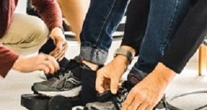 Stroke patients relearn how to walk with peculiar shoe Gait