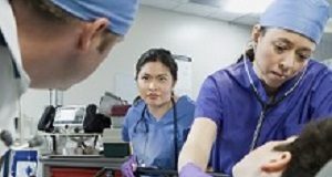 Experts recommend haemorrhage control kits for public venues Patient and doctors in the emergency room