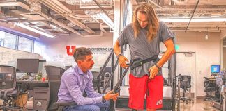 Exoskeleton improves walking in patients with above-knee amputation